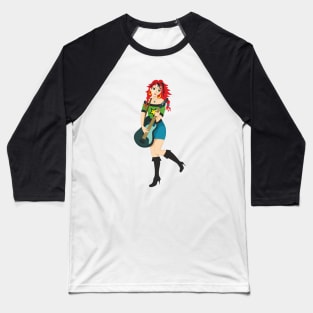 Girl playing the guitar Baseball T-Shirt